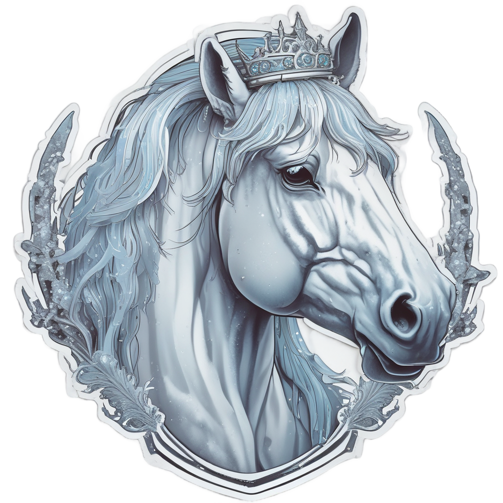 Crowned Ice Sovereign — horses stickers