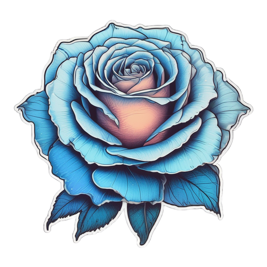 Crybaby Rose — fine-line flash stickers