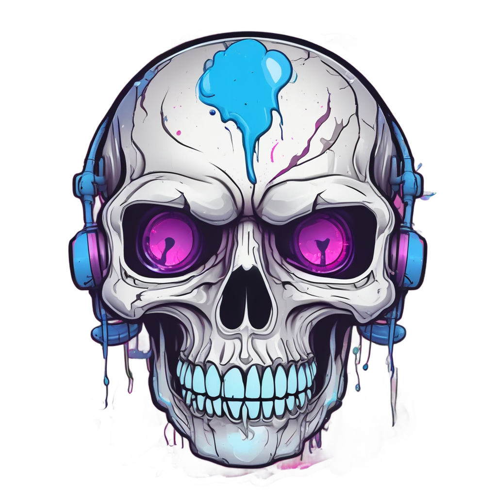 Crying Chrome Tears — biker & chrome skull stickers