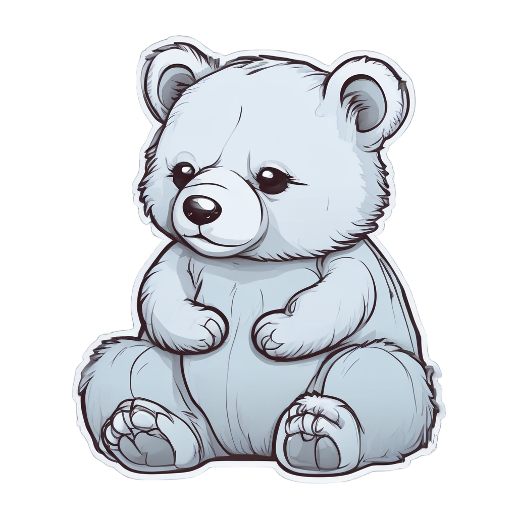 Crying Cub with Tear — woodland nursery stickers