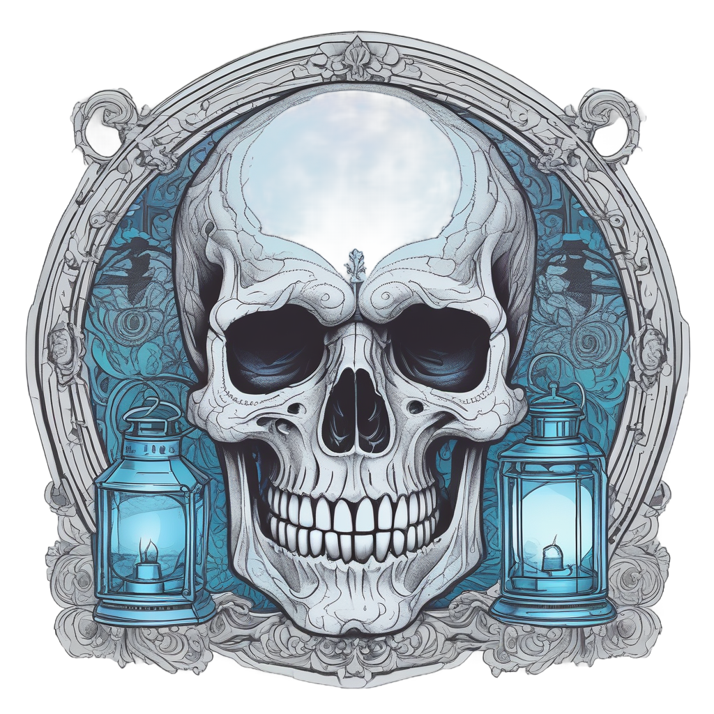 Crying Lantern Skull — reaper skull stickers