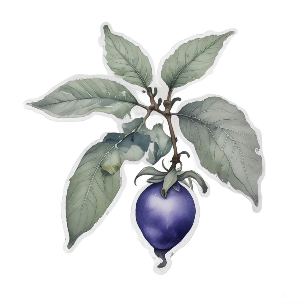 Crying Nightshade Sprig — gothic botanical stickers