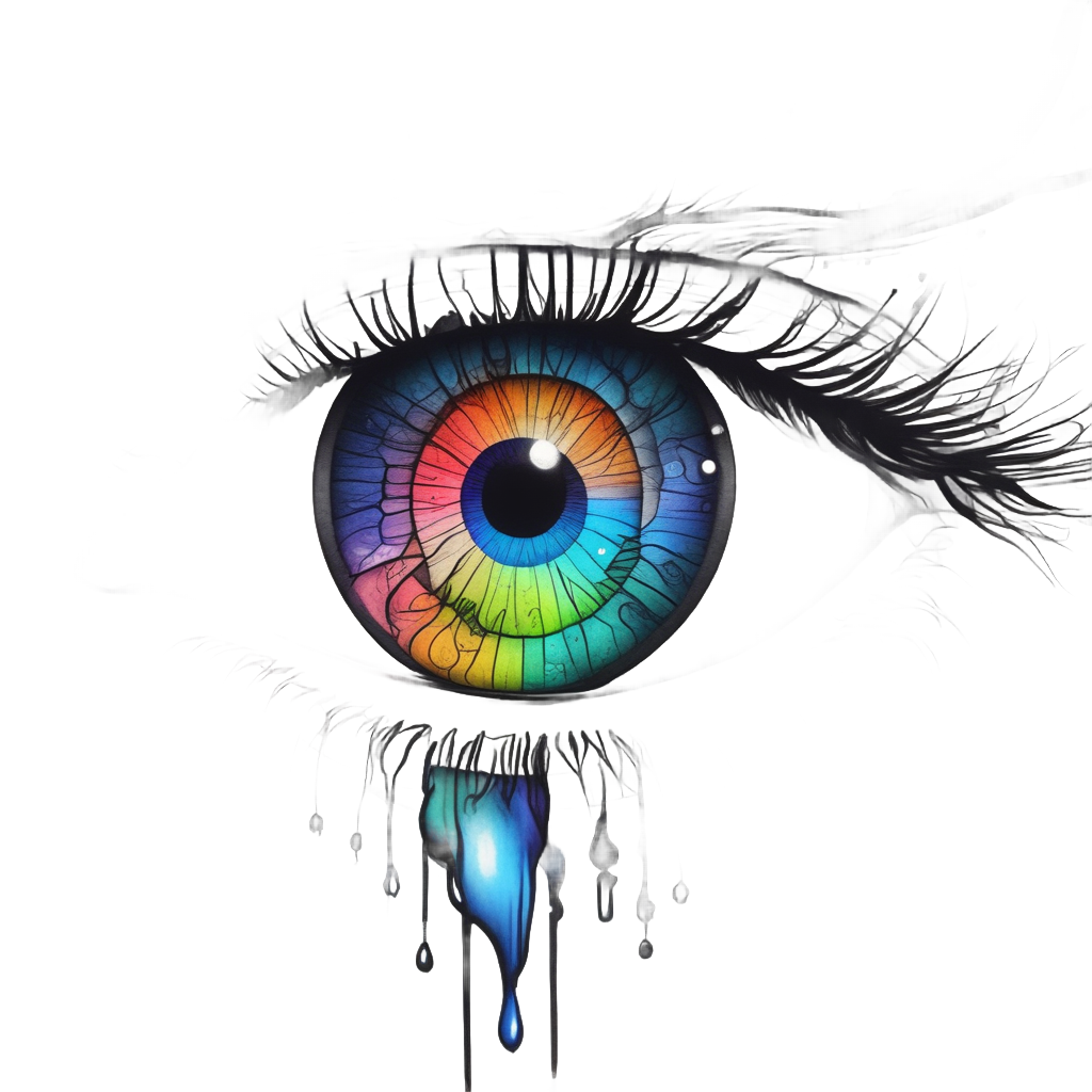Crying Rainbow Eye — celestial nursery stickers
