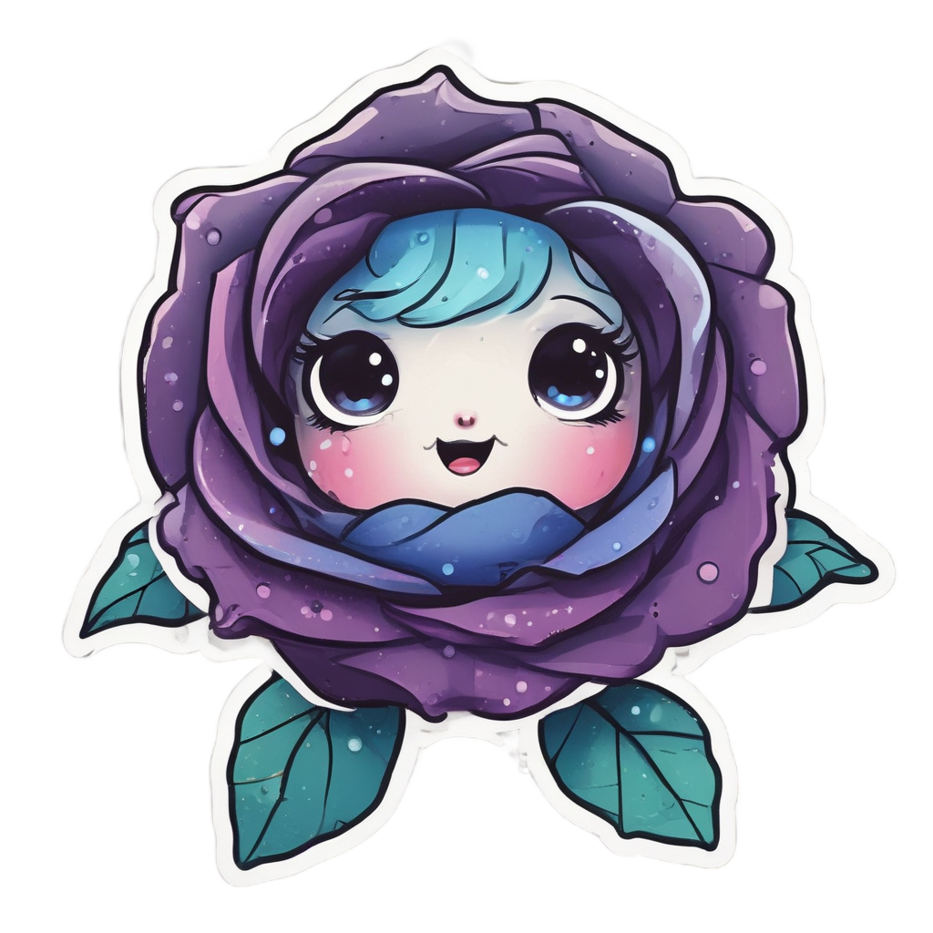 Crying Rose of Tears — gothic botanical stickers