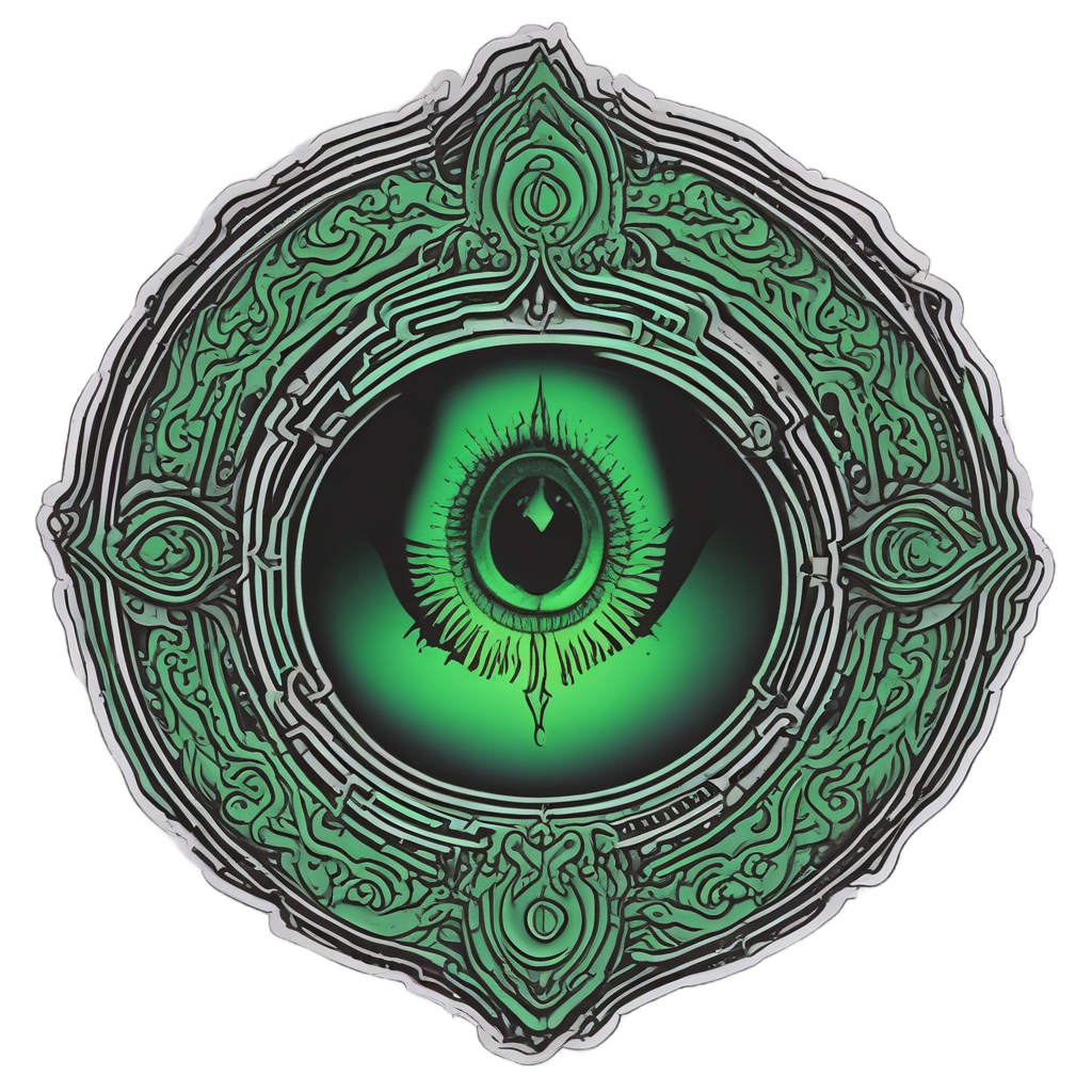 Crying Rusted Eye — radioactive stickers