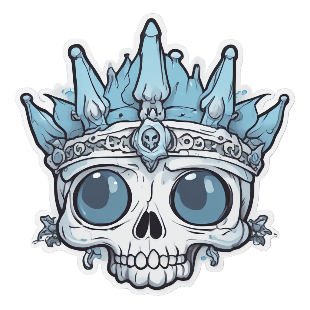 Crying Skull Raindrop — blackwork skull stickers