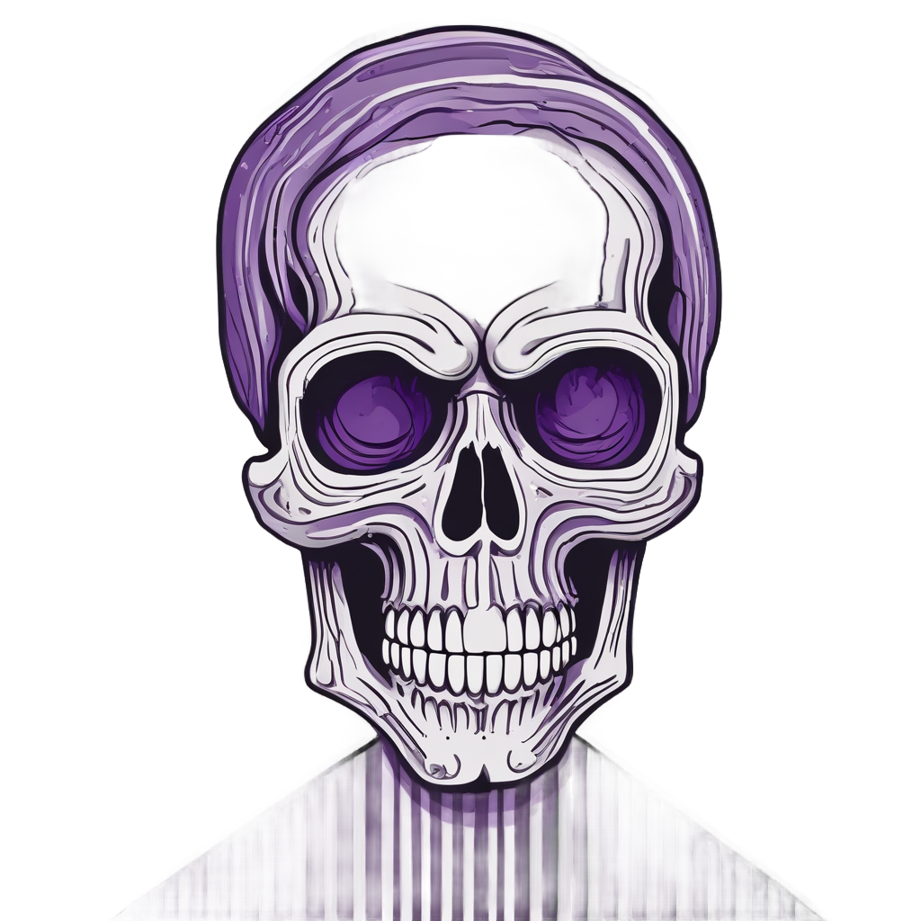 Crying Stripe Skull — war-paint skull stickers