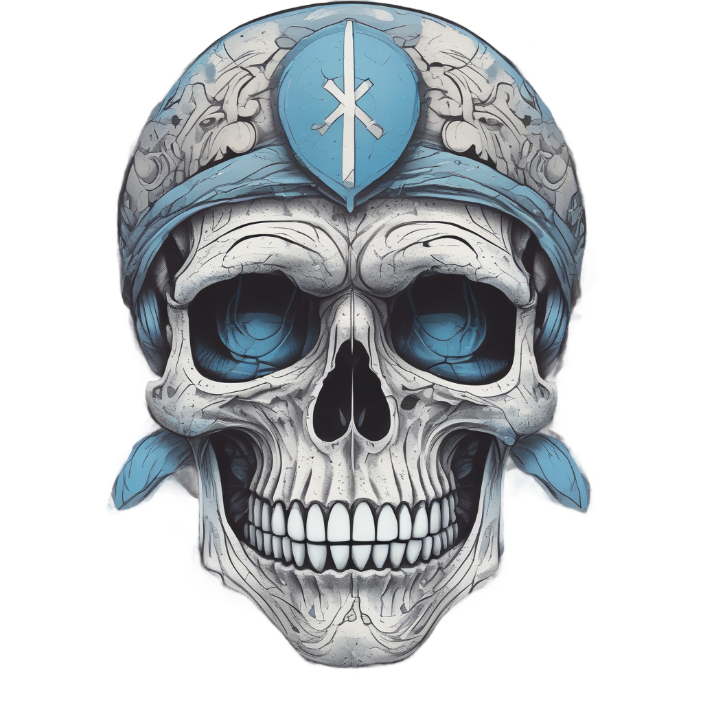 Crying War-Stripe Skull — war-paint skull stickers