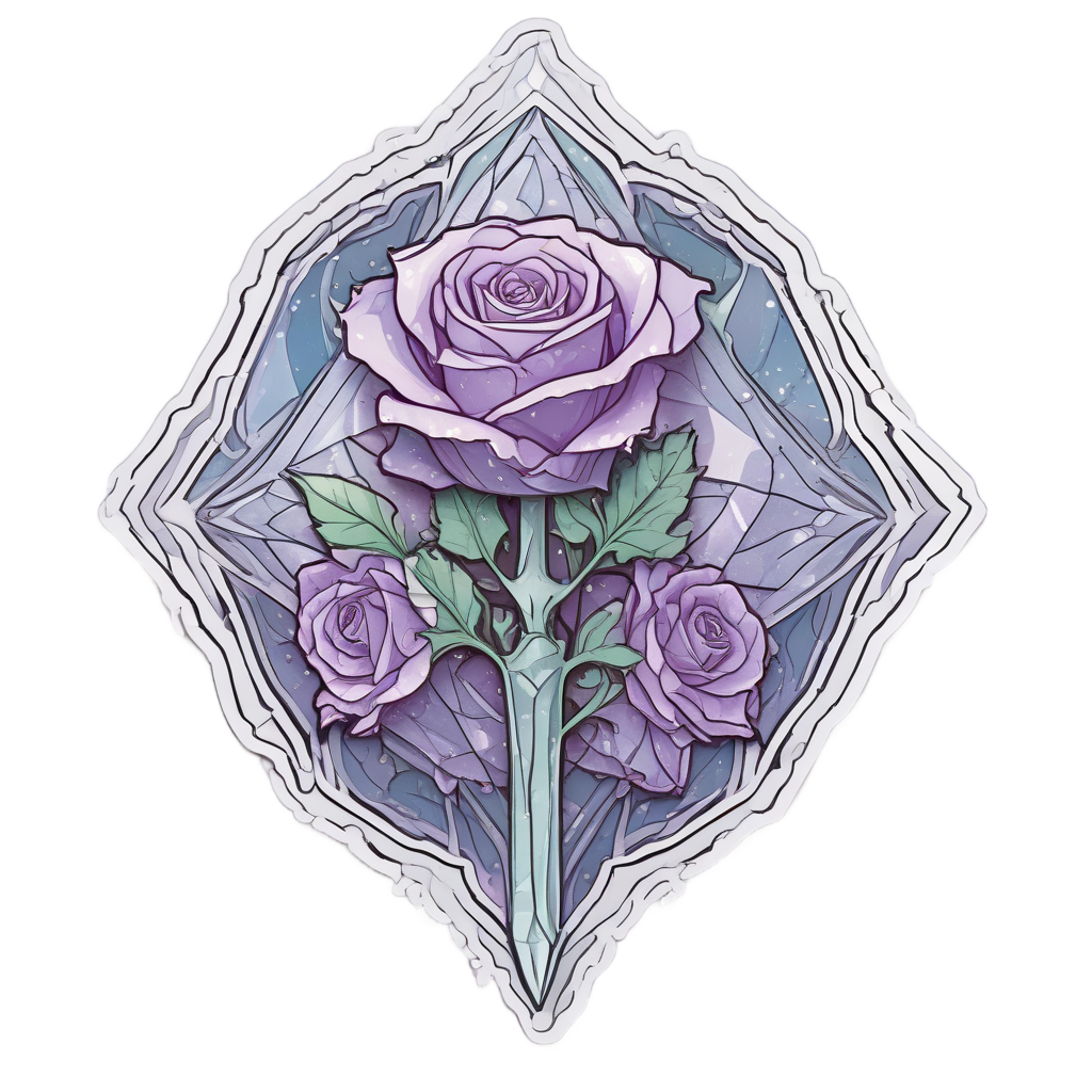 Crystal Edge — snake, dagger & rose stickers