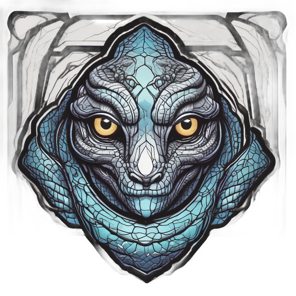 Crystal Eye Guardian — blackwork flash stickers