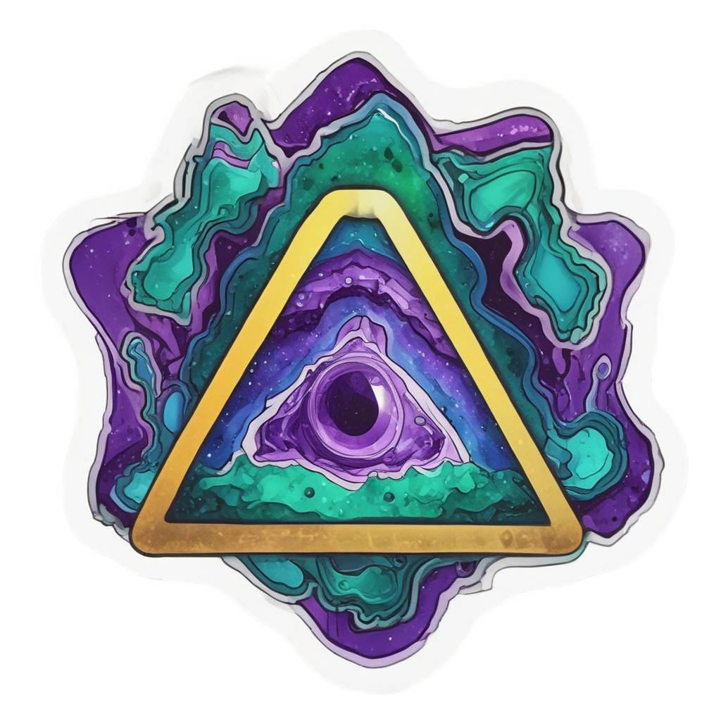 Crystal Geode Triangle — crystals & healing stickers