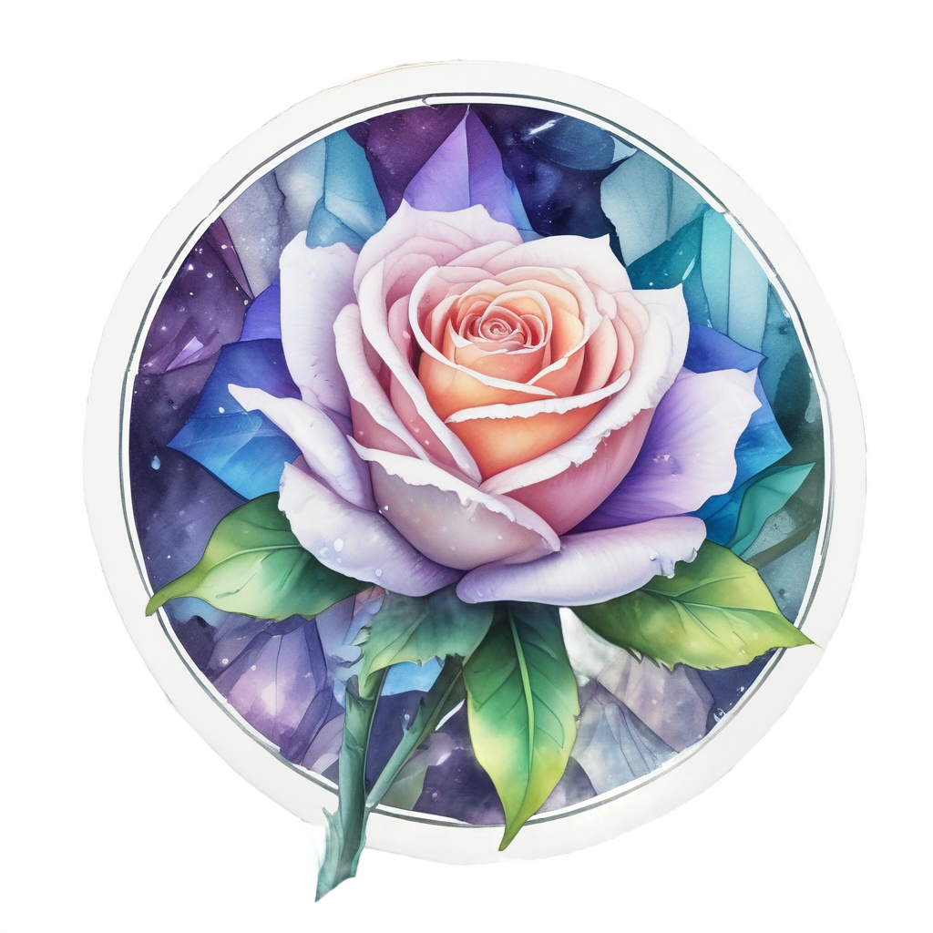 Crystal Rose Blade — snake, dagger & rose stickers