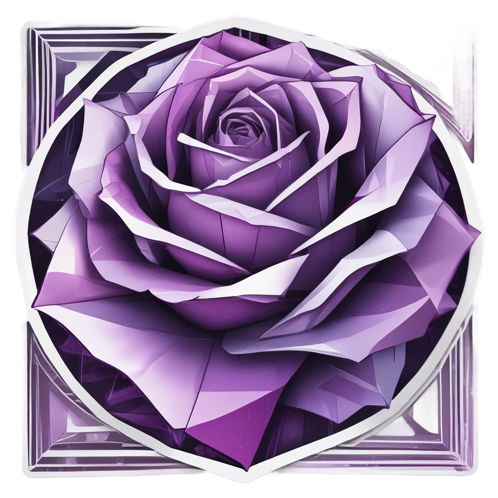 Crystal Rose — gothic botanical stickers