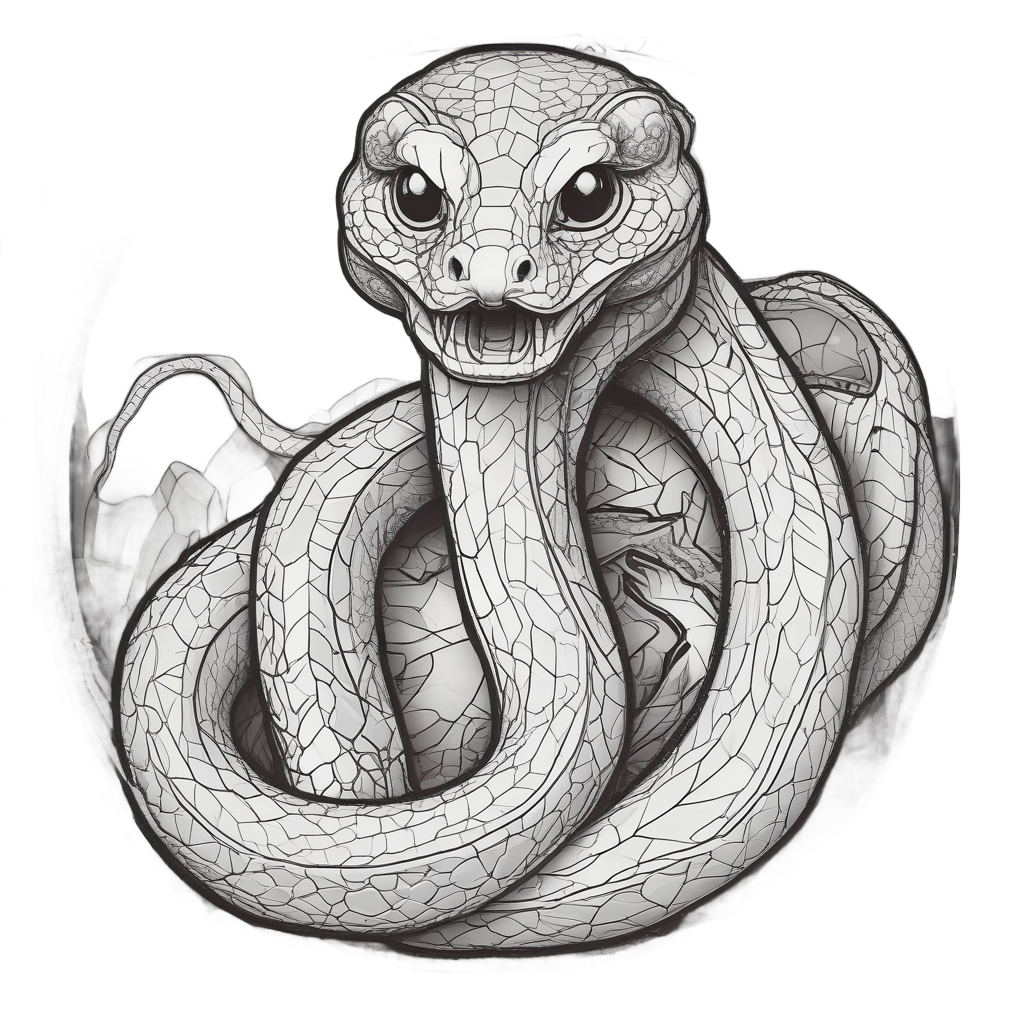 Crystal Scales Serpent — geometric stickers