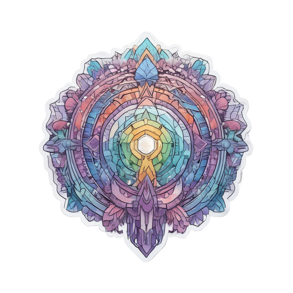 Crystal Shard Rainbow — boho nursery stickers