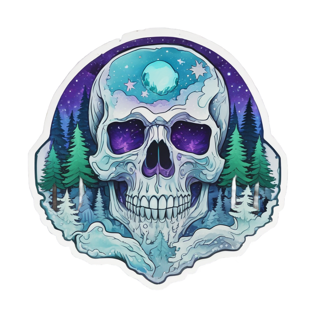 Crystal Skull Aurora — crystals & healing stickers