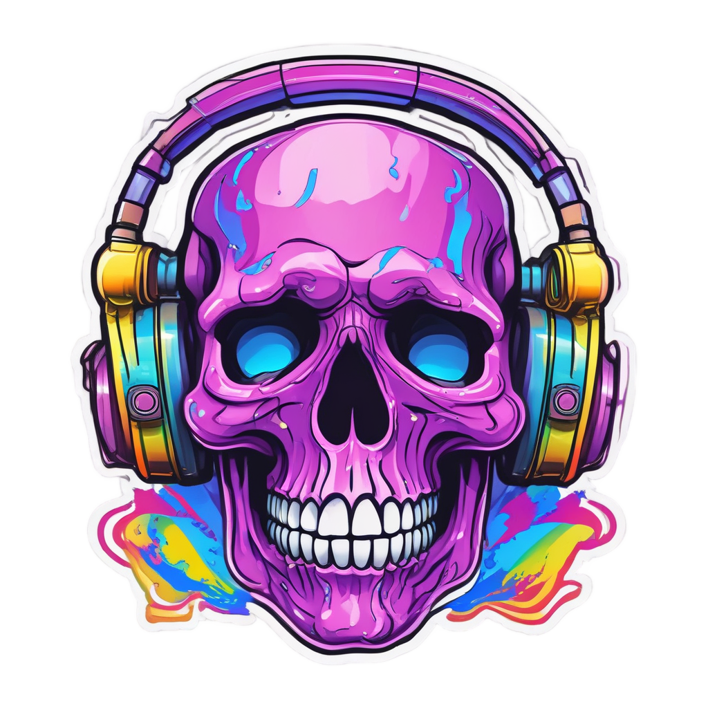 Crystal Skull DJ Neon — music stickers