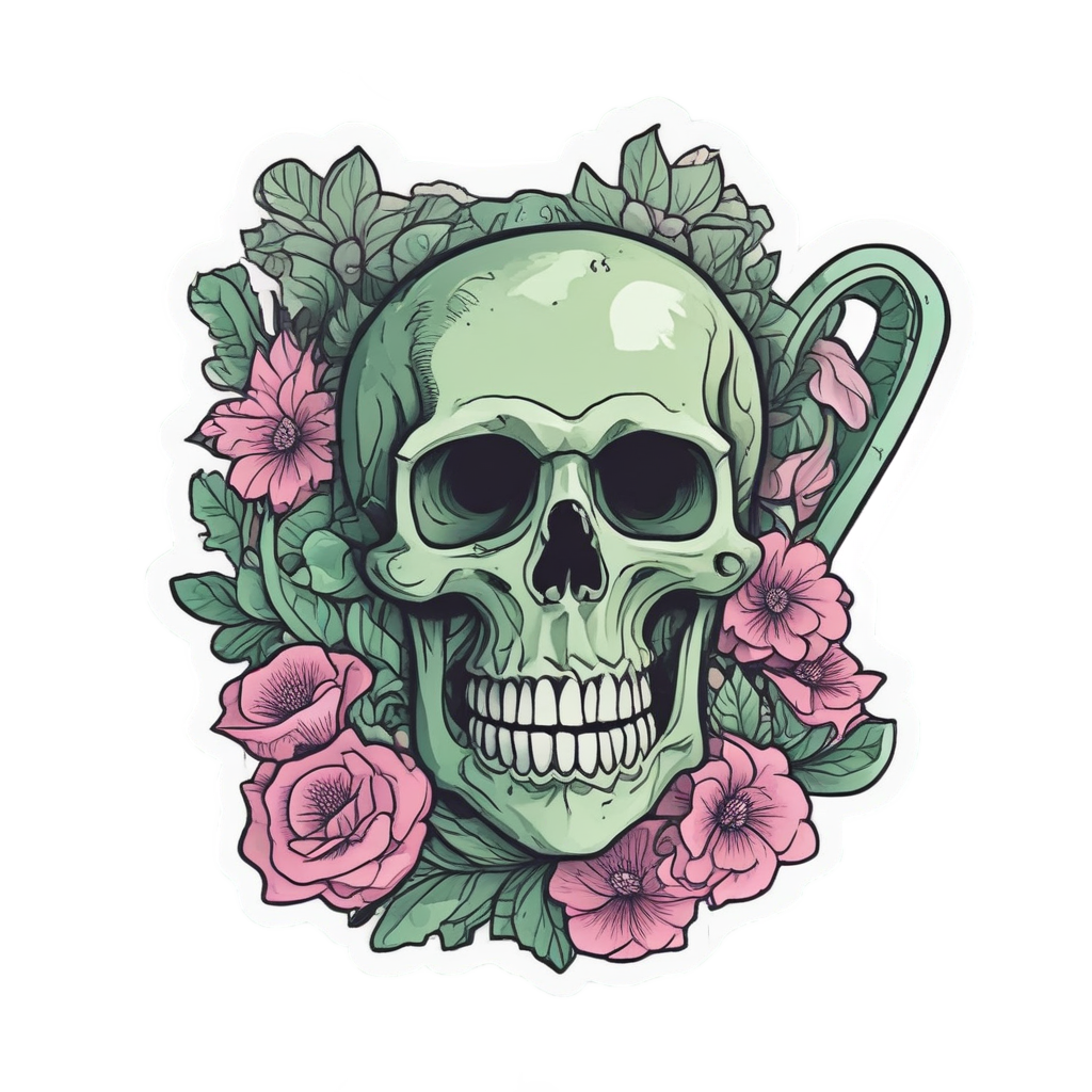 Crystal Skull Gardener — mystical skull stickers