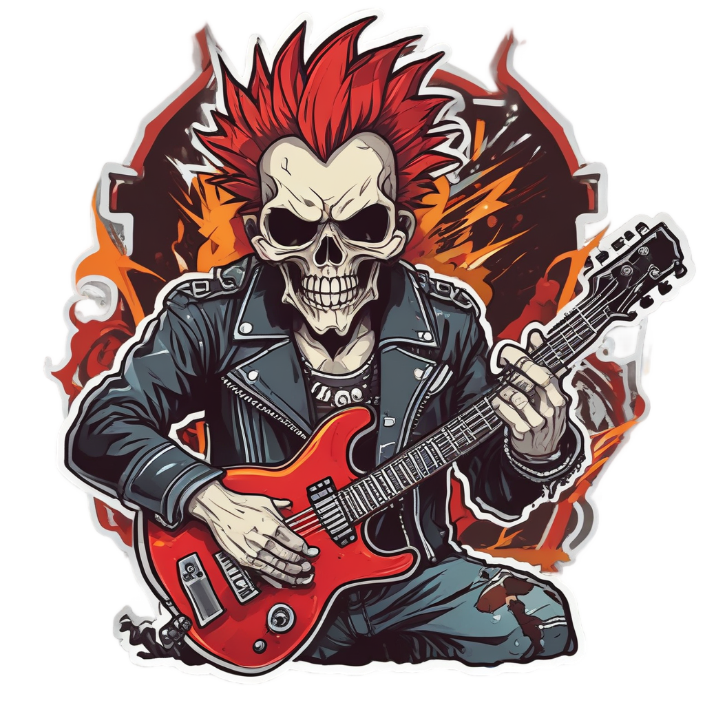Crystal Skull Rock Star — crystals & healing stickers