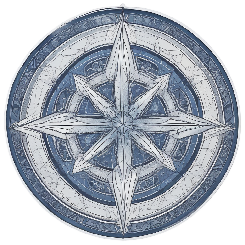 Crystal Star Compass — geometric stickers