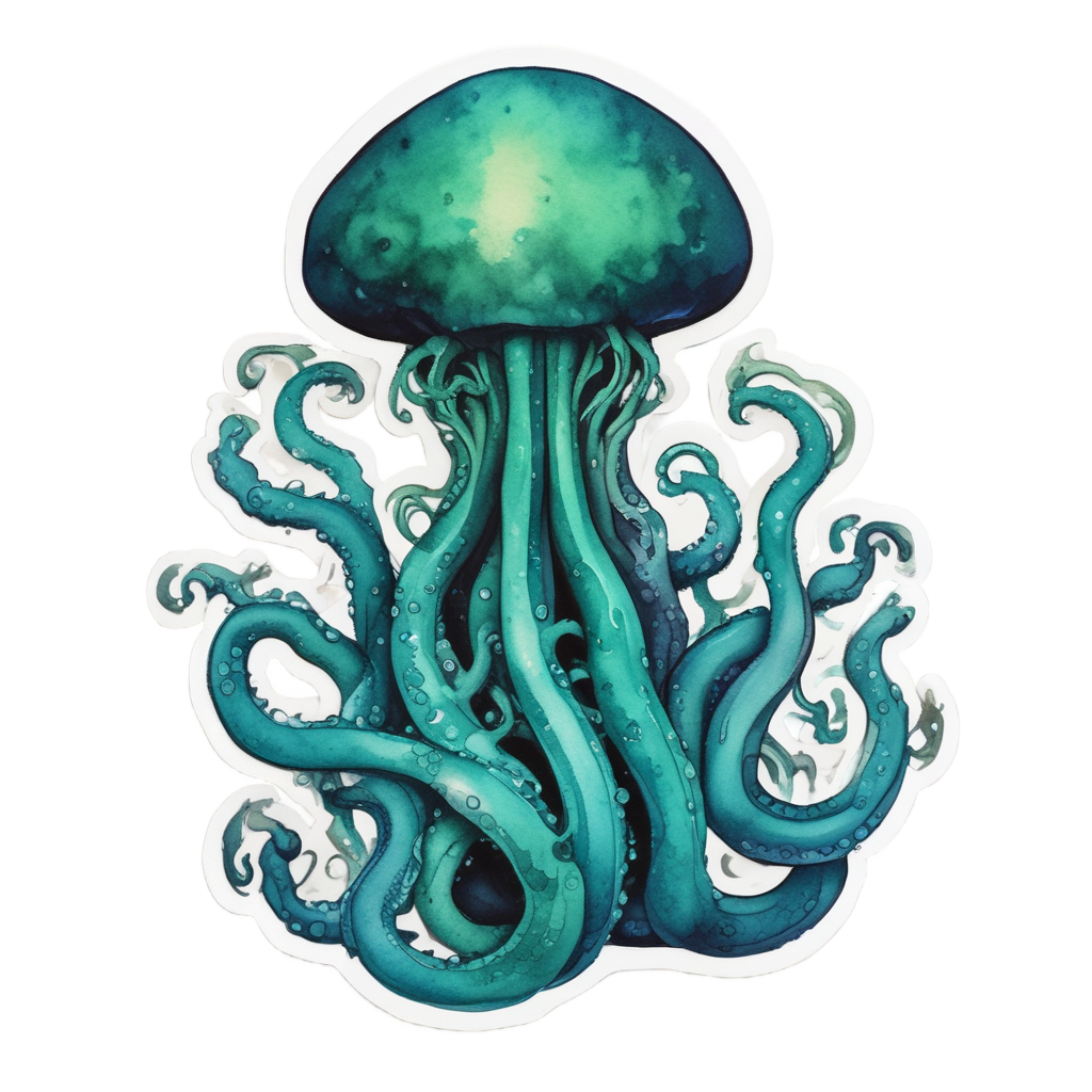 Cthulhu Tentacle Emergence — b-movie stickers