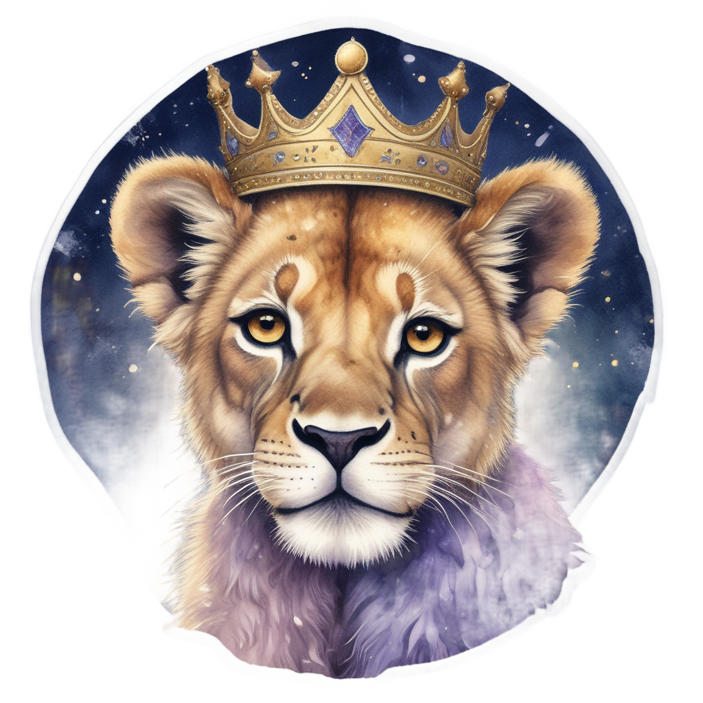 Cub with Star Crown — celestial nursery stickers