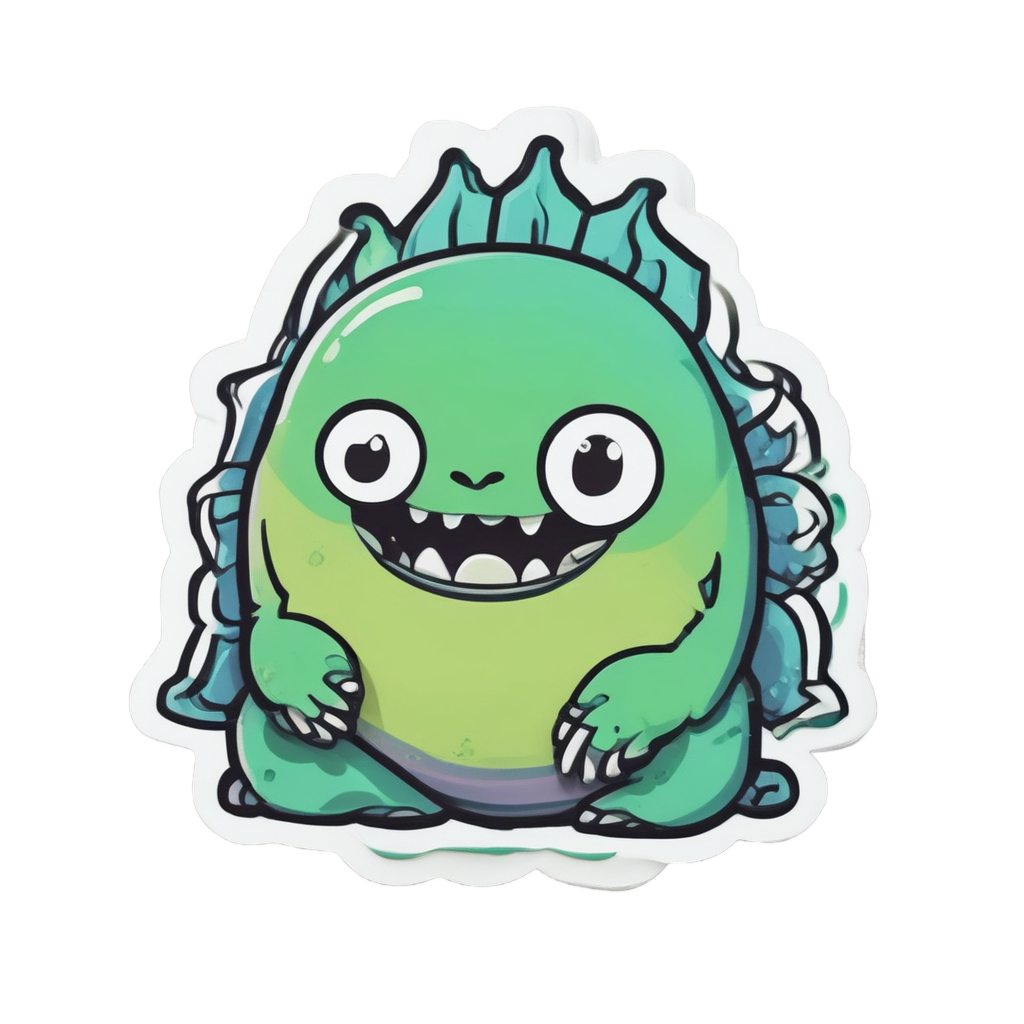 Cuddly Lagoon Baby — b-movie stickers