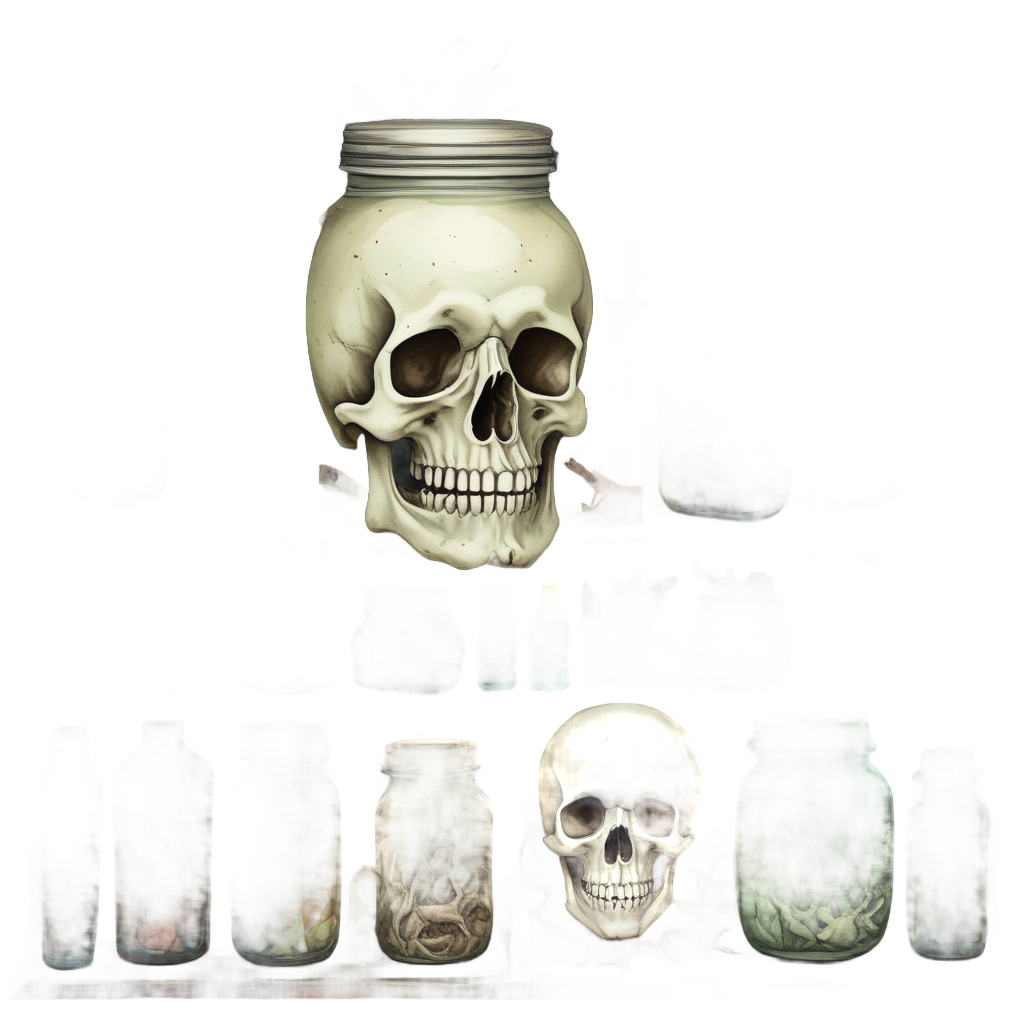 Curious Cabinet of Oddities — b-movie stickers