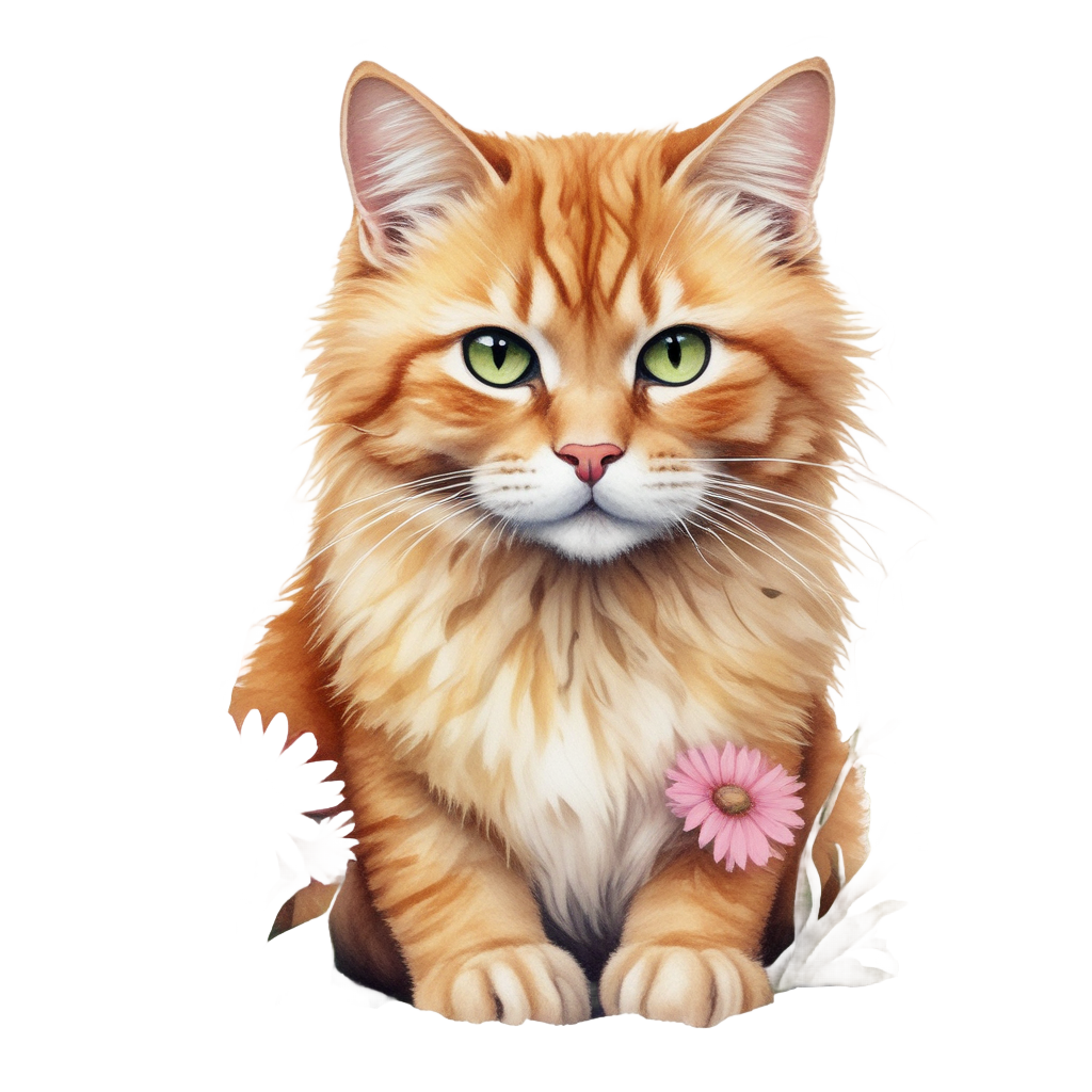 Curious Kitten with Flower — cats stickers