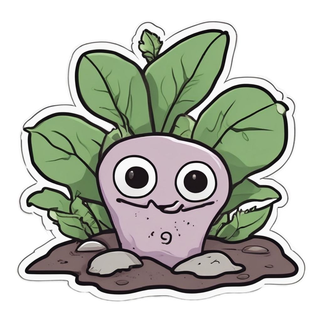 Curious Nightshade Sprout — gothic botanical stickers