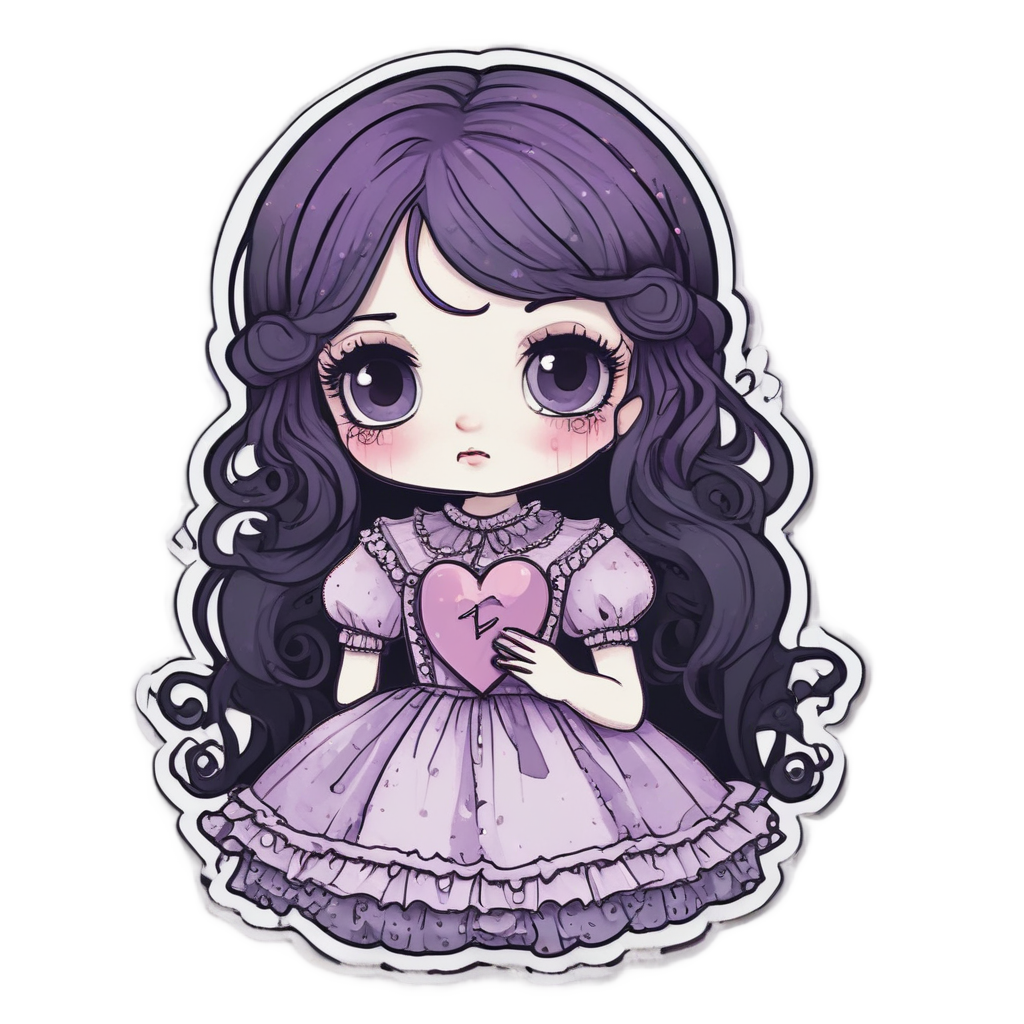 Cursed Doll Sticker — b-movie stickers