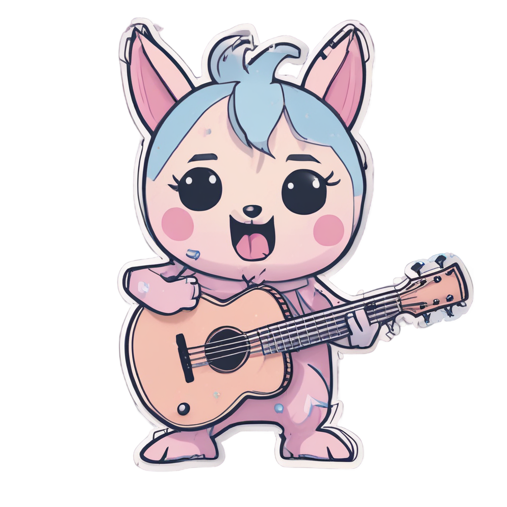 Cute Barbs Sweet Guitar — music stickers