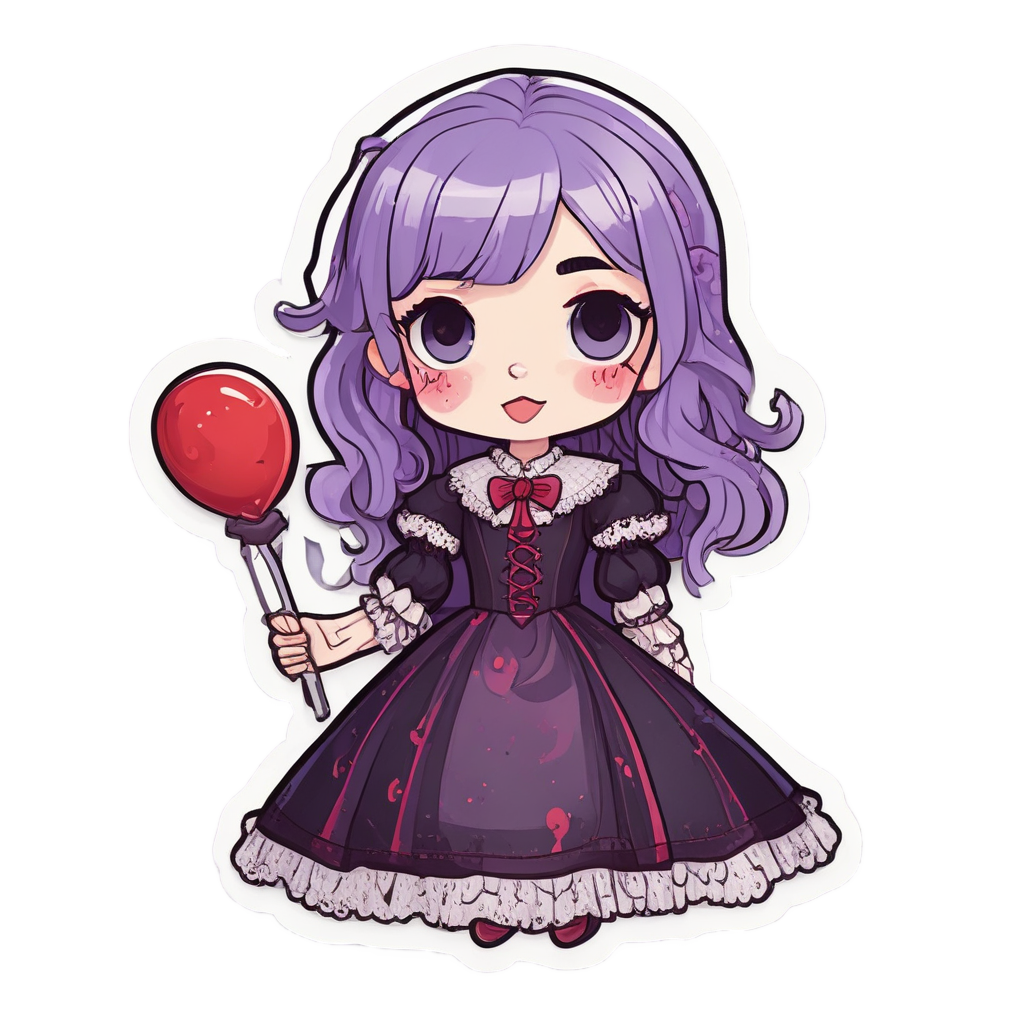 Cute Little Vampire Girl — b-movie stickers