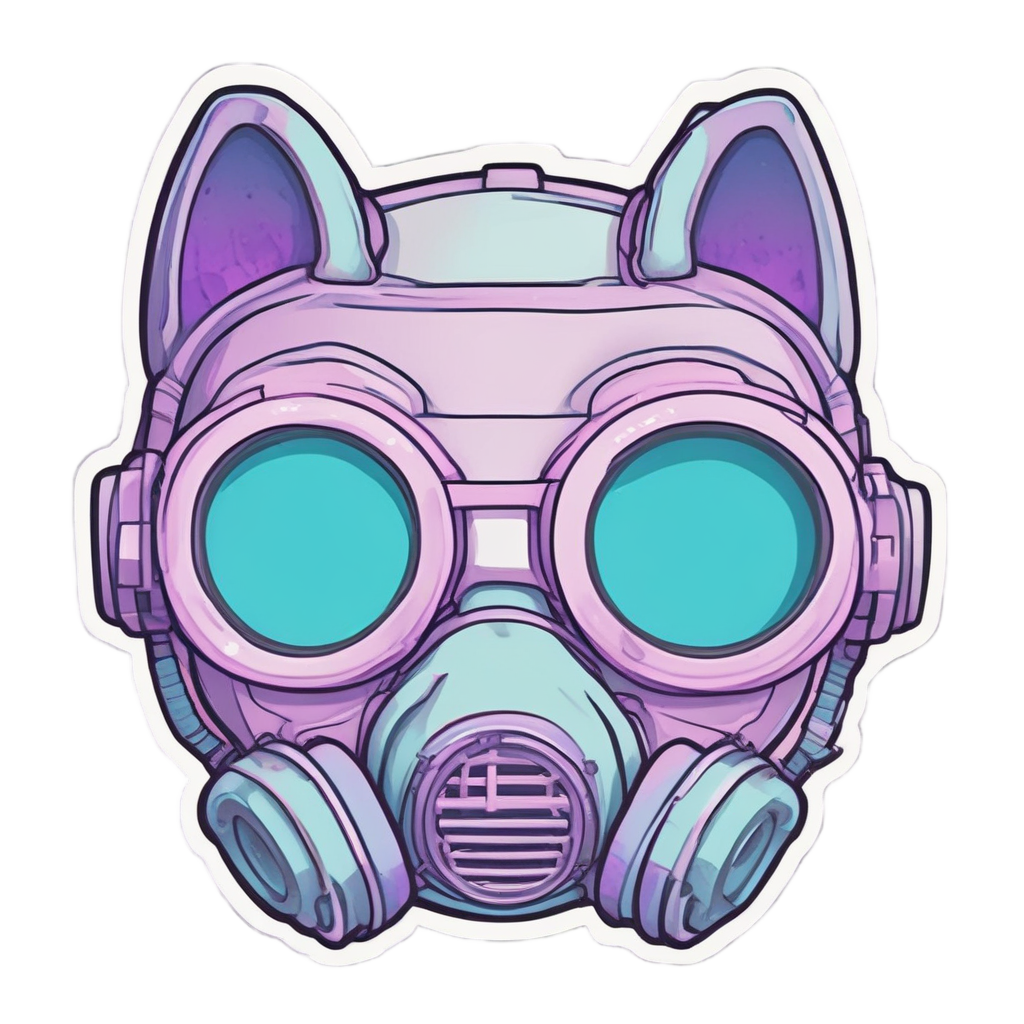 Cute Neon Kitten — cat stickers