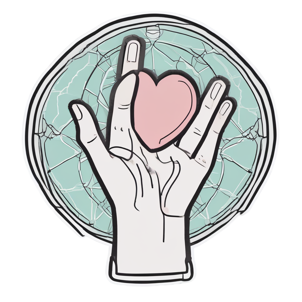 Cute Palm Reading — blackwork flash stickers