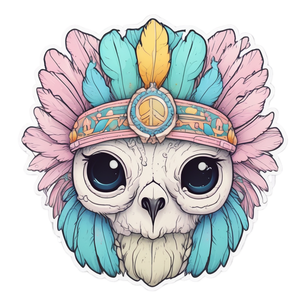 Cute Skull Tiny Wings — war-paint skull stickers
