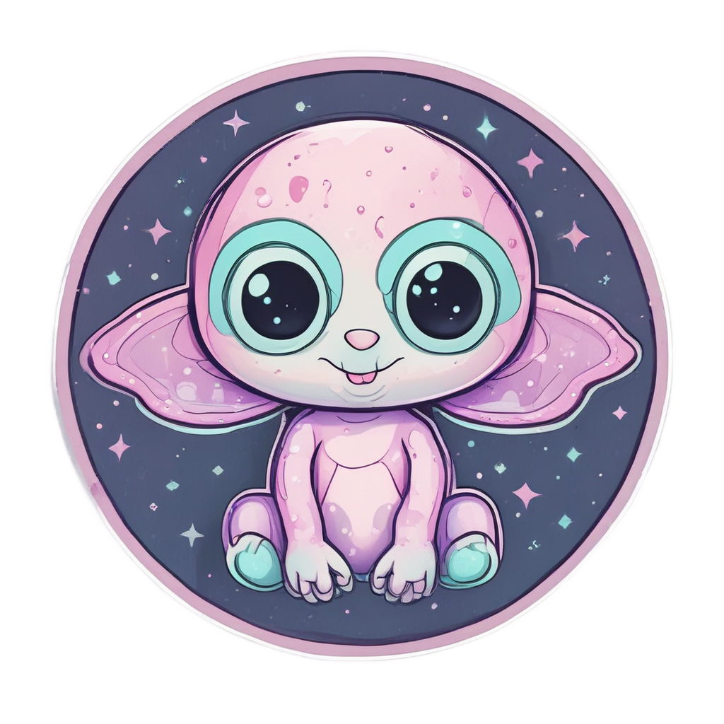 Cute Trefoil Alien — radioactive stickers