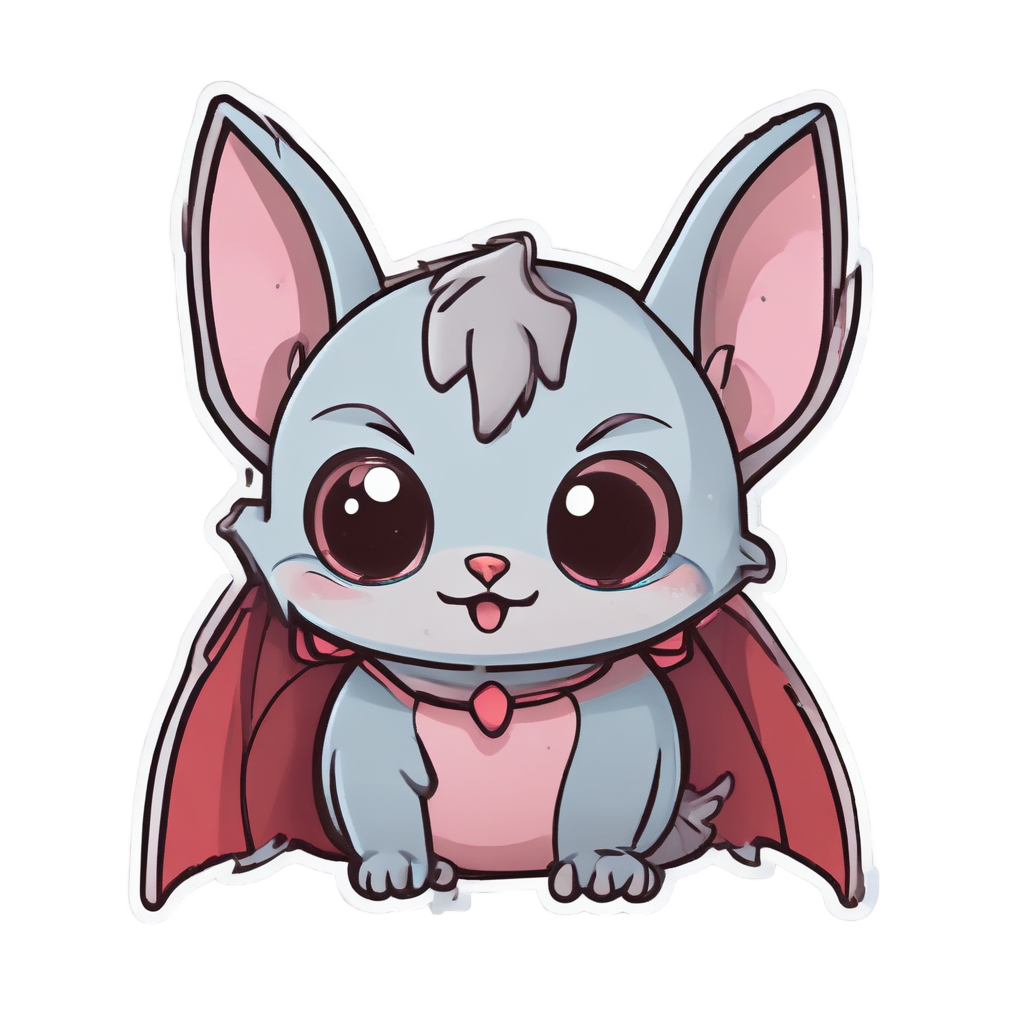 Cute Vampire Bat Sticker — b-movie stickers