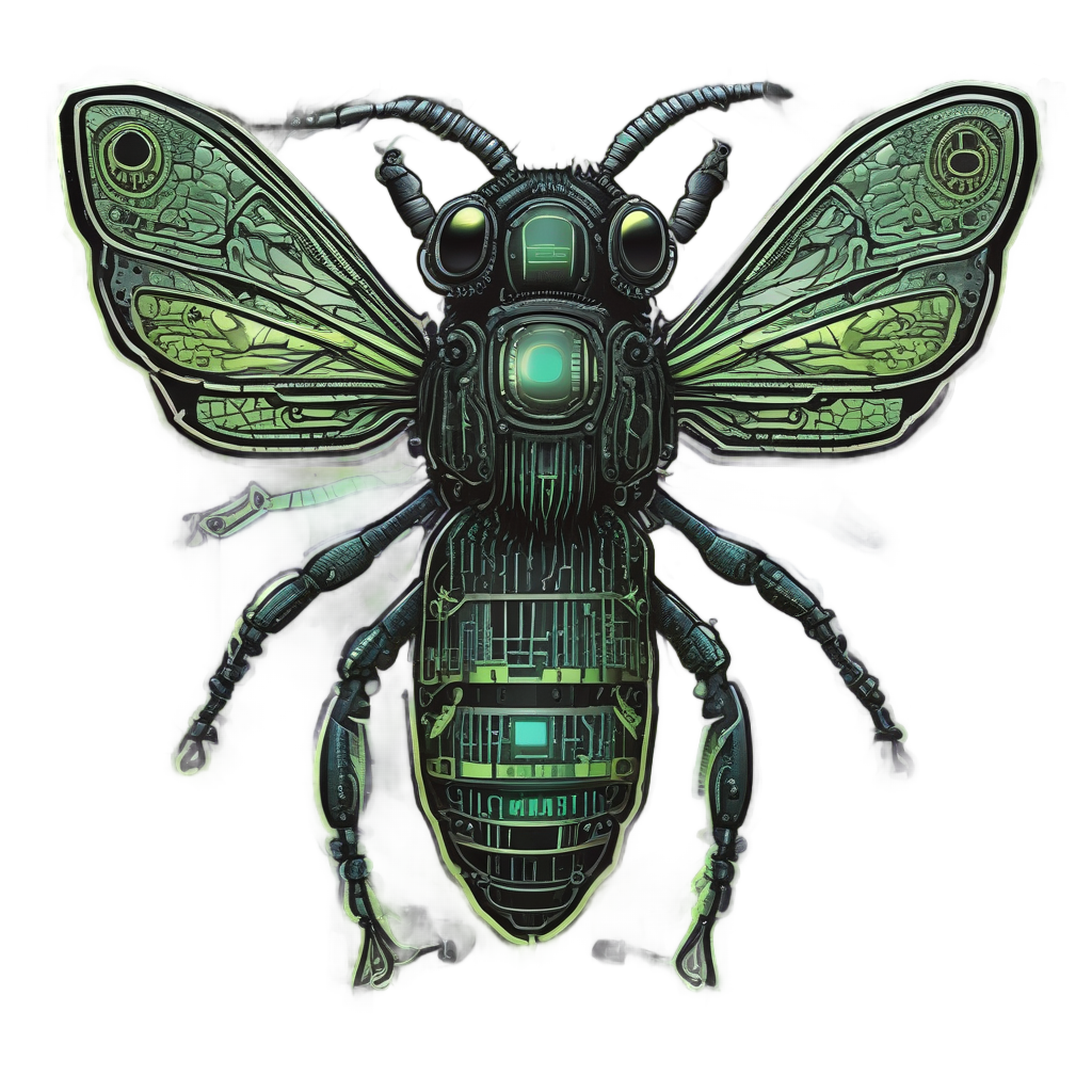 Cyber Bee Hacker — insects stickers