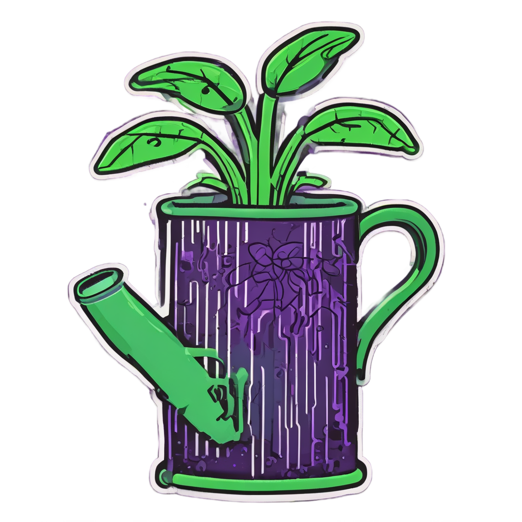 Cyber Can Hacks Growth — plant parent stickers