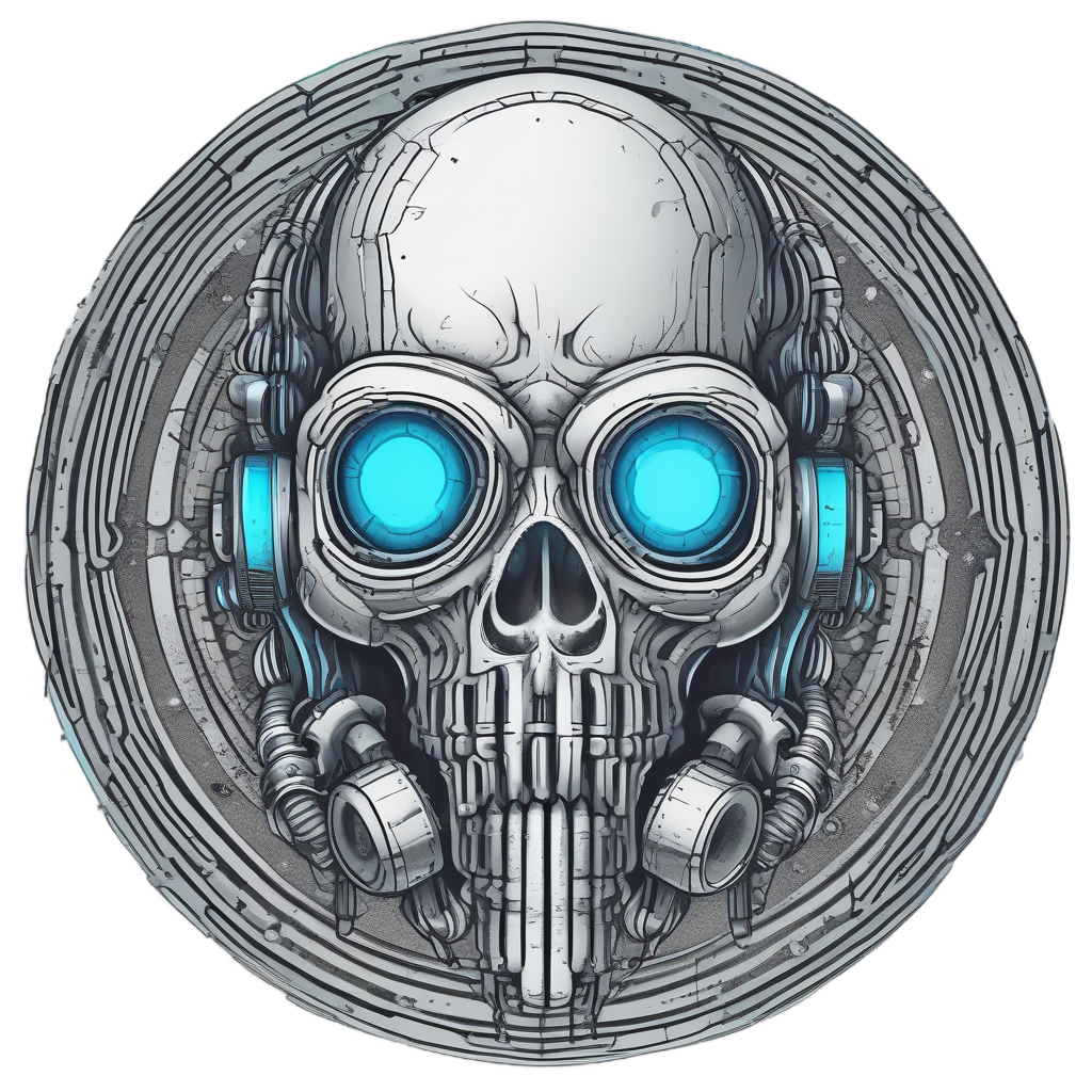 Cyber Skull Exhale — gas mask stickers