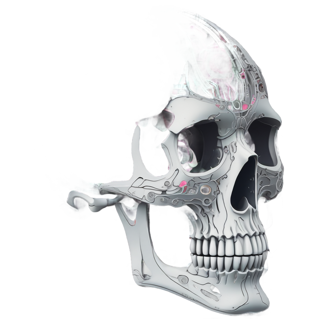 Cybernetic Eye Core — mystical skull stickers