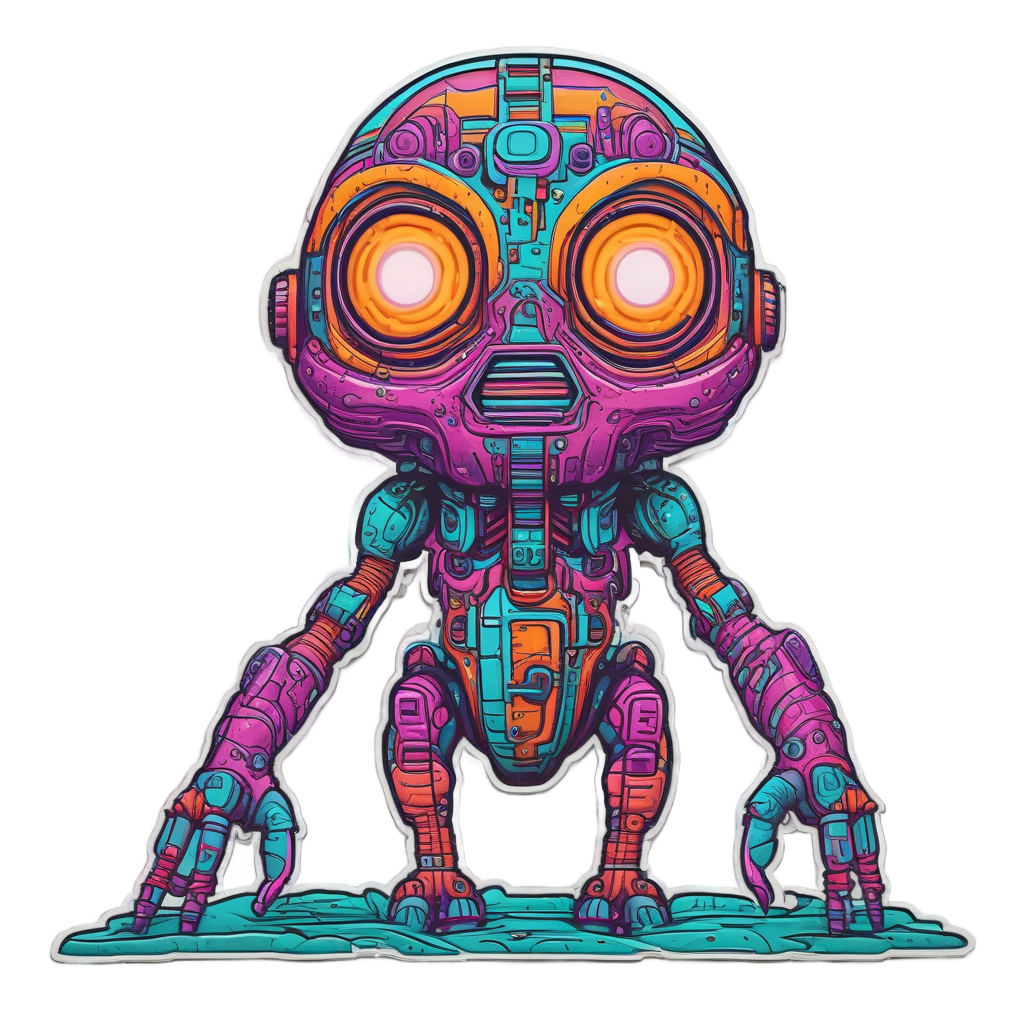 Cybernetic Lagoon Stalker — b-movie stickers