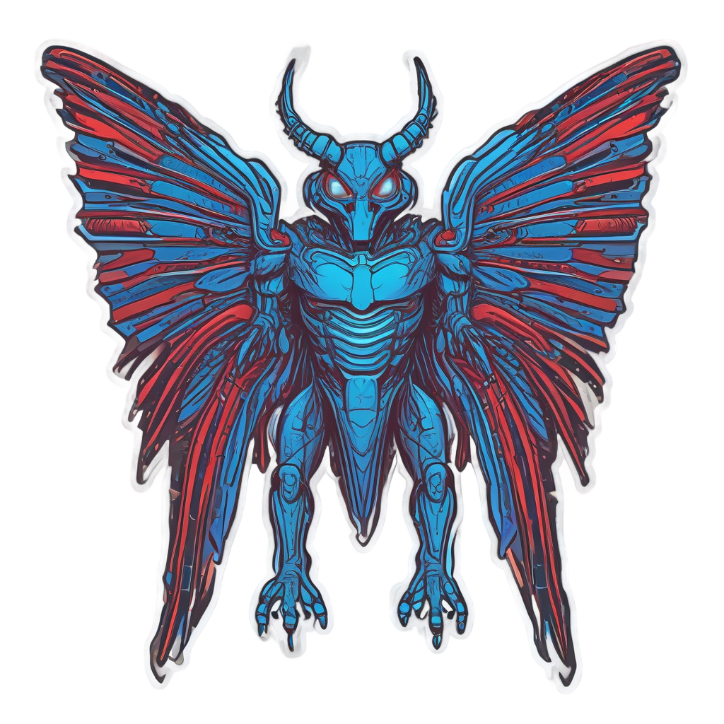 Cybernetic Mothman — b-movie stickers