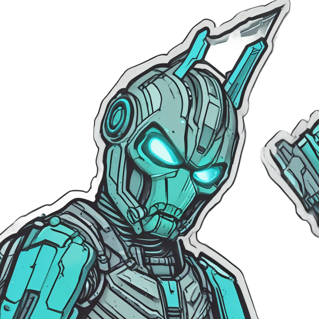 Cybernetic Plug Warrior — garage stickers