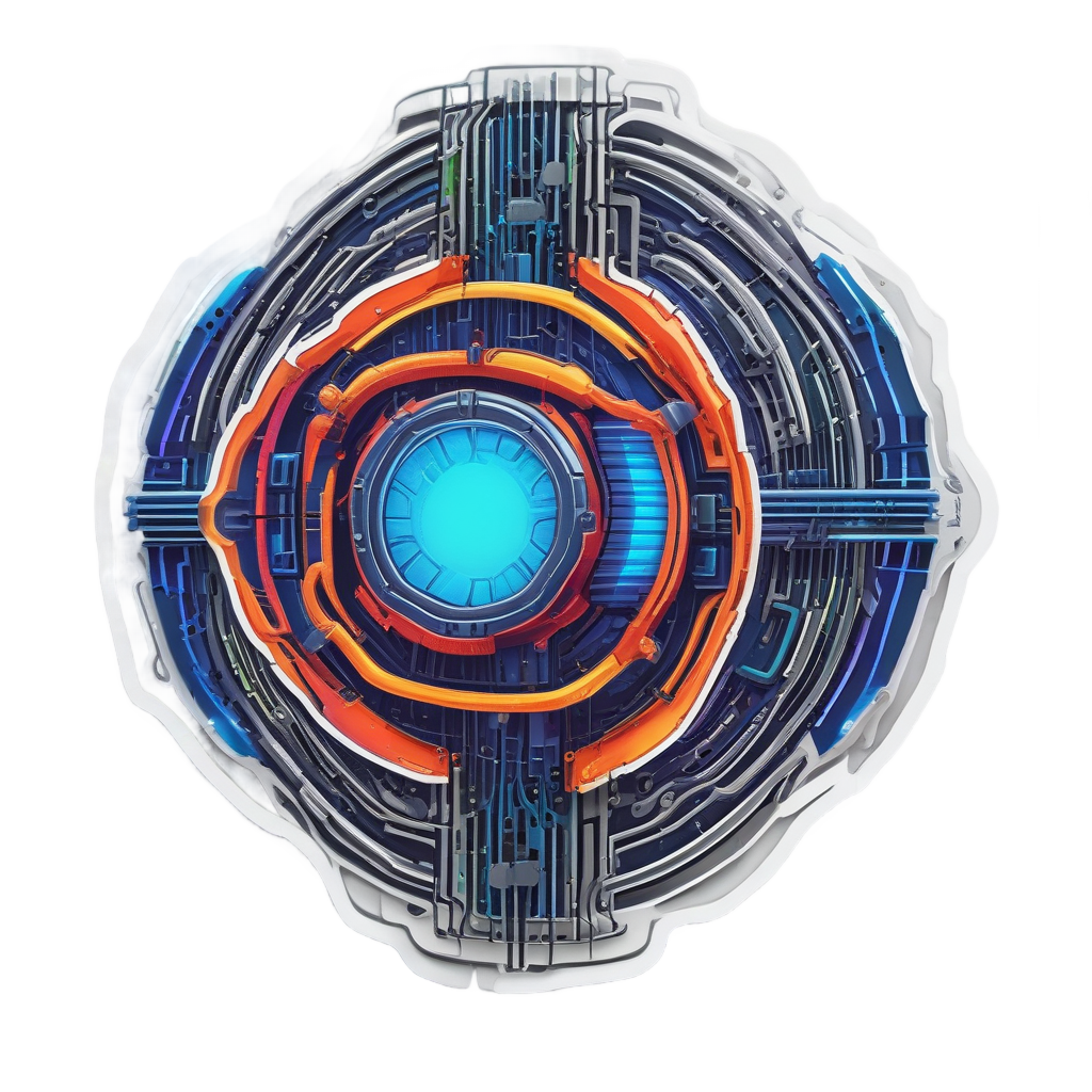 Cybernetic Poppy Bot — floral stickers