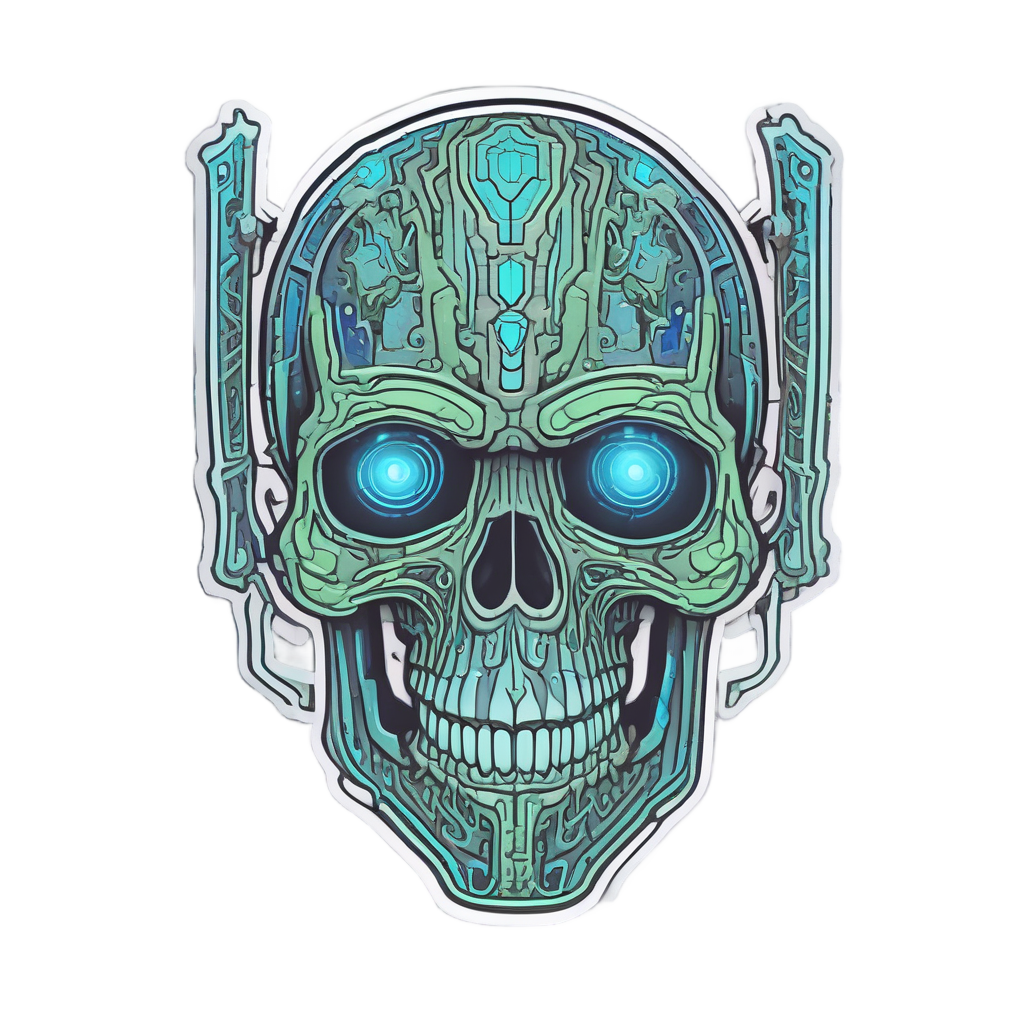 Cyberpunk Axe Totem — war-paint skull stickers