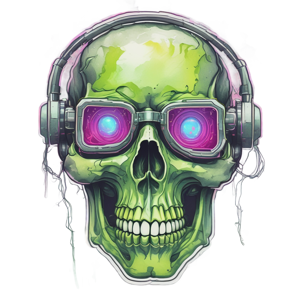 Cyberpunk Gamer Skull — gamer stickers