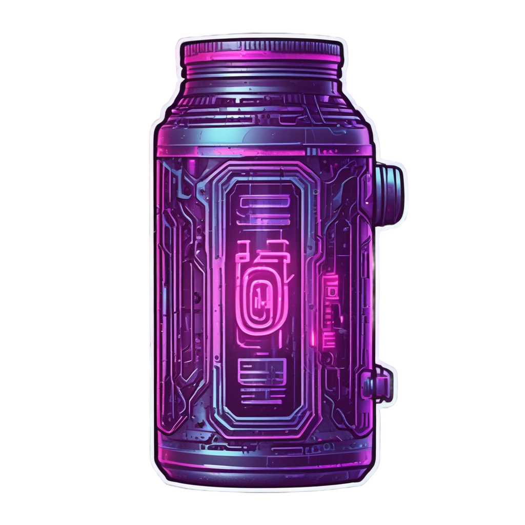 Cyberpunk Oil Can — garage stickers