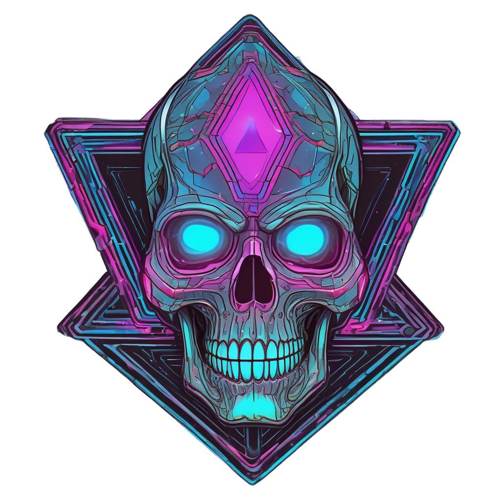 Cyberpunk Warning Triangle — warning signage stickers